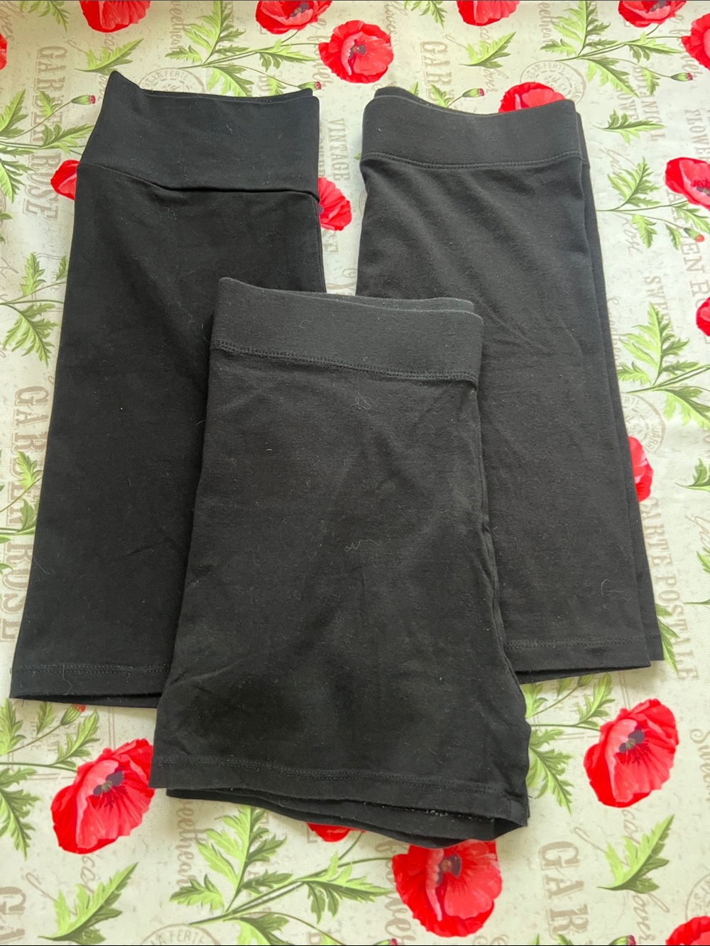 3 Black Bike Shorts